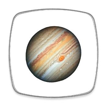 Jupiter & riesiger roter Fleck - Viereckiger Kühlschrankmagnet - Weiß - Vorne