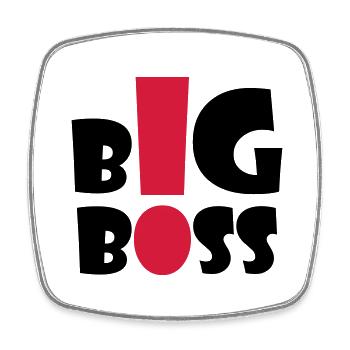 big_boss_2c - Square fridge magnet - white - Front