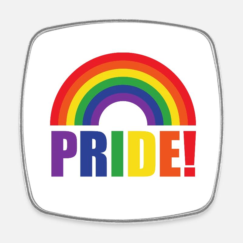 Pride Rainbow | LGBT | idée cadeau - Magnet carré - blanc