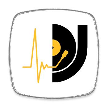 music_pulse_dj - Viereckiger Kühlschrankmagnet - Weiß - Vorne