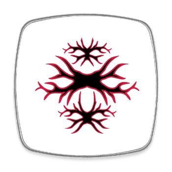 tattoo - Square fridge magnet - white - Front