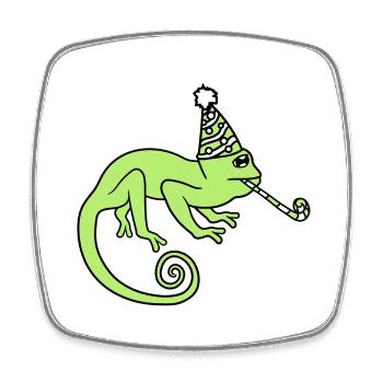 triste anniversaire seul fête des cadeaux - Magnet carré - blanc - Devant