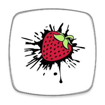 collx couleur goutte graffiti fraise fruité fuite - Magnet carré - blanc - Devant
