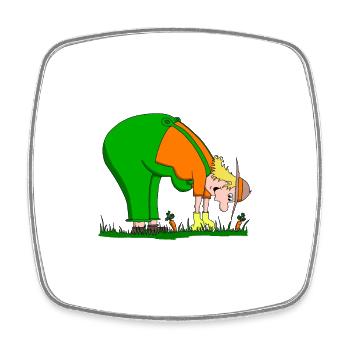 Hobbygärtner liebt Gartenarbeit - Viereckiger Kühlschrankmagnet - Weiß - Vorne