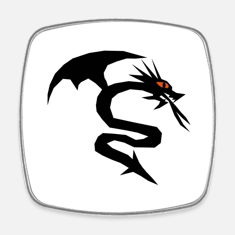 A Dragon Dragon - Square fridge magnet - white