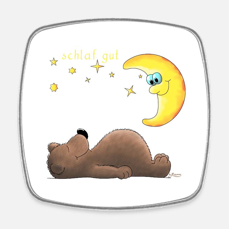 Sweet Bear - Square fridge magnet - white