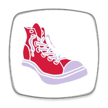 Street Sneaker Basketball Shoes Boots Alternative - Magnet carré - blanc - Devant