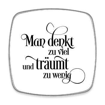 Traum - Viereckiger Kühlschrankmagnet - Weiß - Vorne