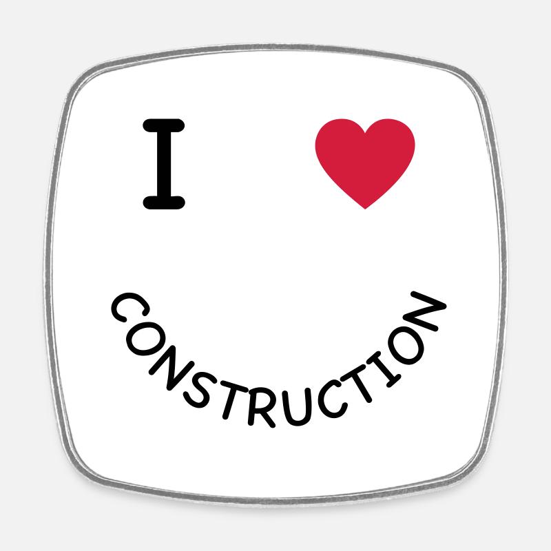 Chantier - Magnet carré - blanc