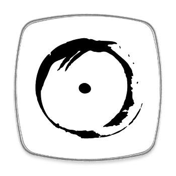 Vintage Symbol Wahrheit - Viereckiger Kühlschrankmagnet - Weiß - Vorne