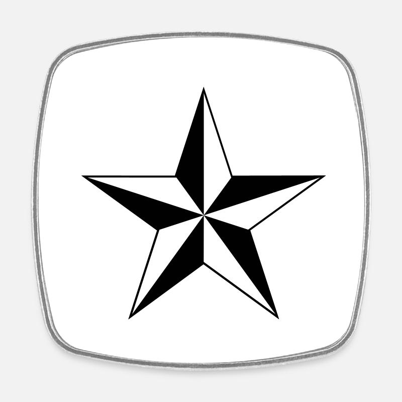 Nautical Star - Square fridge magnet - white