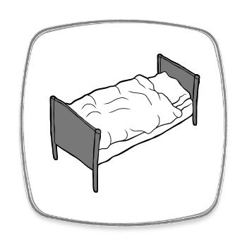 Literie Chambre Meubles - Magnet carré - blanc - Devant