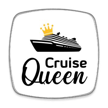 Cruise Queen - Viereckiger Kühlschrankmagnet - Weiß - Vorne