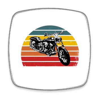 Papy Motard Plus Cool Cadeau Pour Grand-père - Magnet carré - blanc - Devant