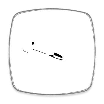 Gliding Glider Glider Gliding Glider - Square fridge magnet - white - Front