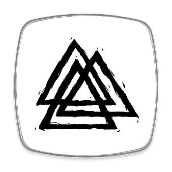 Valkunut Viking "knot of the occis" - Square fridge magnet - white - Front