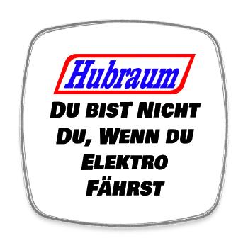Hubraum Statt Wohnraum - Viereckiger Kühlschrankmagnet - Weiß - Vorne
