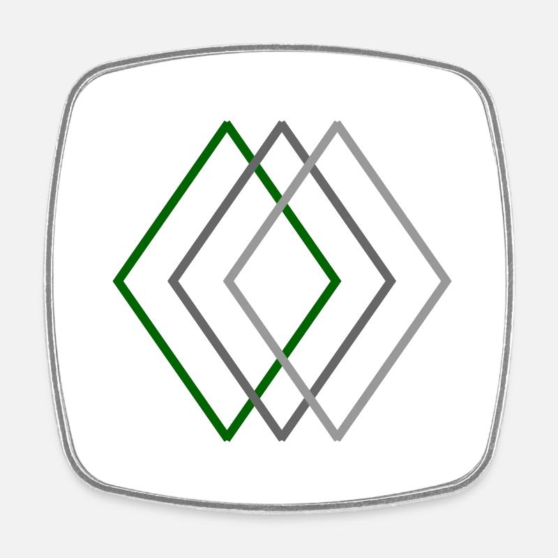Trinity II - Square fridge magnet - white