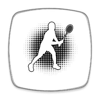 Squash Badminton Badminton Women's Badminton Player - Square fridge magnet - white - Front