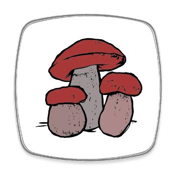 Familie Pilz Waldbewohner Natur Ökologie Wald - Viereckiger Kühlschrankmagnet - Weiß - Vorne
