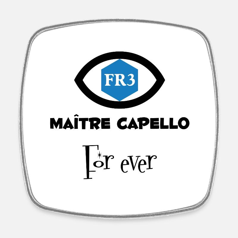maitrecapello - Magnet carré - blanc