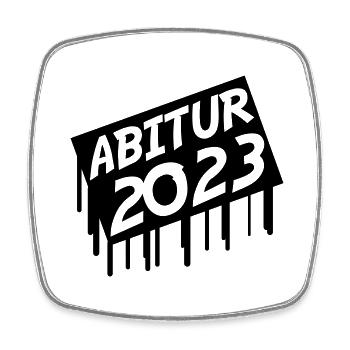 Abitur 2023 - Viereckiger Kühlschrankmagnet - Weiß - Vorne