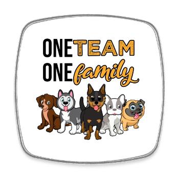 team familie hund bachelorette party schildmaid - Viereckiger Kühlschrankmagnet - Weiß - Vorne