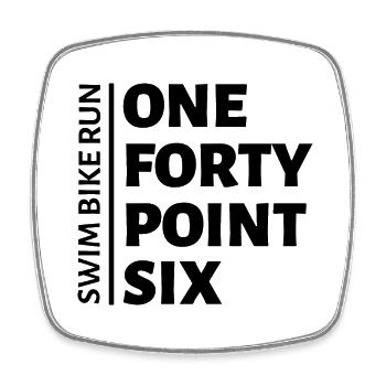 Triathlon Swim Bike Run Marathon - Square fridge magnet - white - Front
