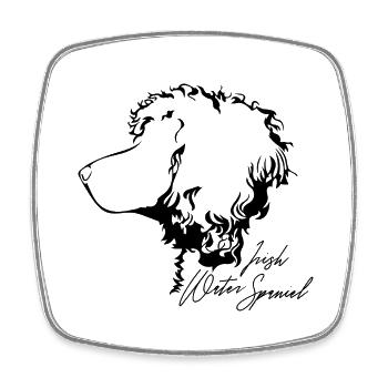 IRISH WATER SPANIEL Profile Dogs Dog Wilsigns - Square fridge magnet - white - Front