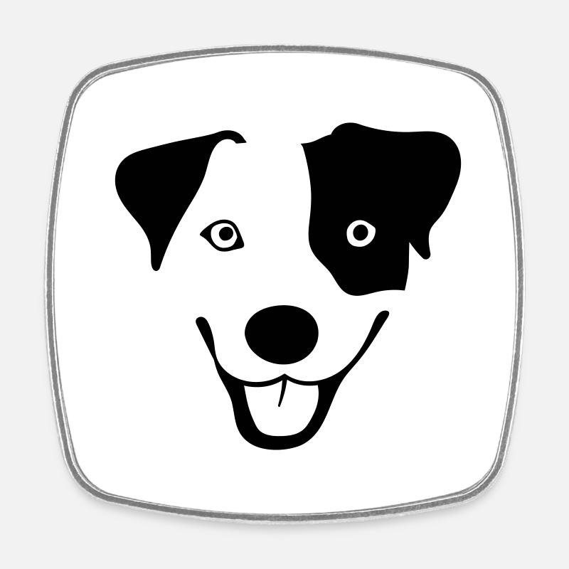 Drôle de chien - Magnet carré - blanc