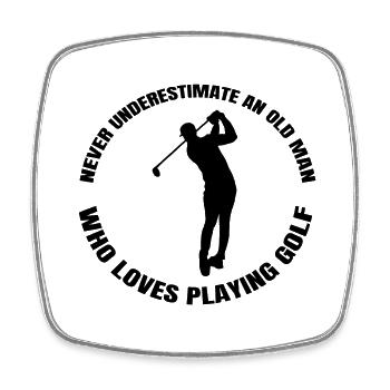 Golf Golfspielerin Golfschläger Spruch Golfball - Viereckiger Kühlschrankmagnet - Weiß - Vorne
