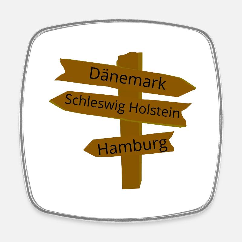 wegweiser - Viereckiger Kühlschrankmagnet - Weiß