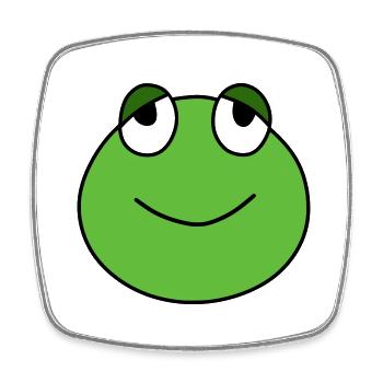 Cute frog - Viereckiger Kühlschrankmagnet - Weiß - Vorne