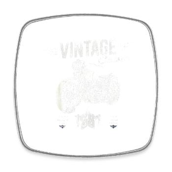 Vintage Born 1981 41e anniversaire classique rétro Moto - Magnet carré - blanc - Devant
