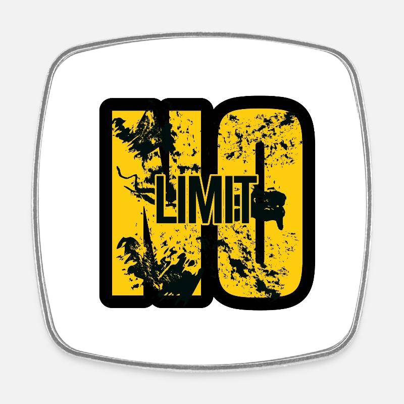 NO LIMIT - Square fridge magnet - white