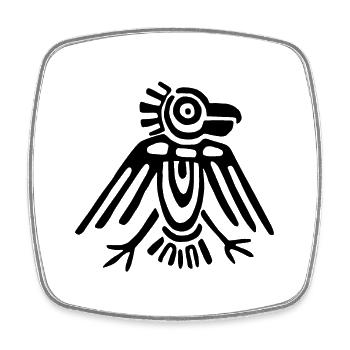Mayan Culture, Latin America - Square fridge magnet - white - Front