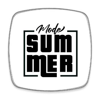 SUMMER MODE - Square fridge magnet - white - Front