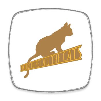 Animaux de compagnie tous les chats - Magnet carré - blanc - Devant