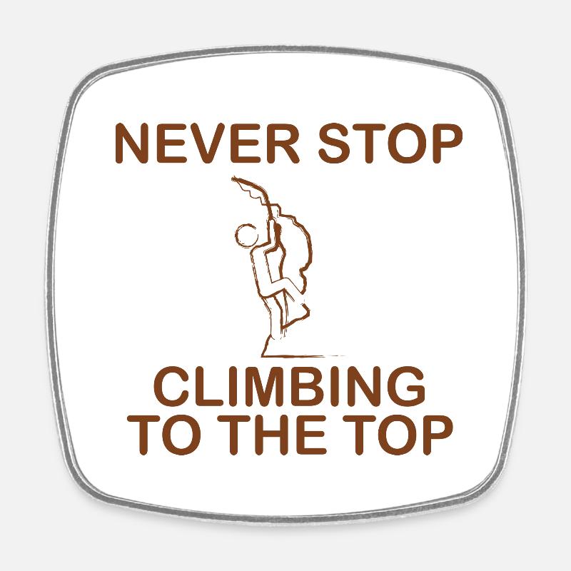 climbing - Square fridge magnet - white