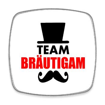 Team bräutigam - Viereckiger Kühlschrankmagnet - Weiß - Vorne