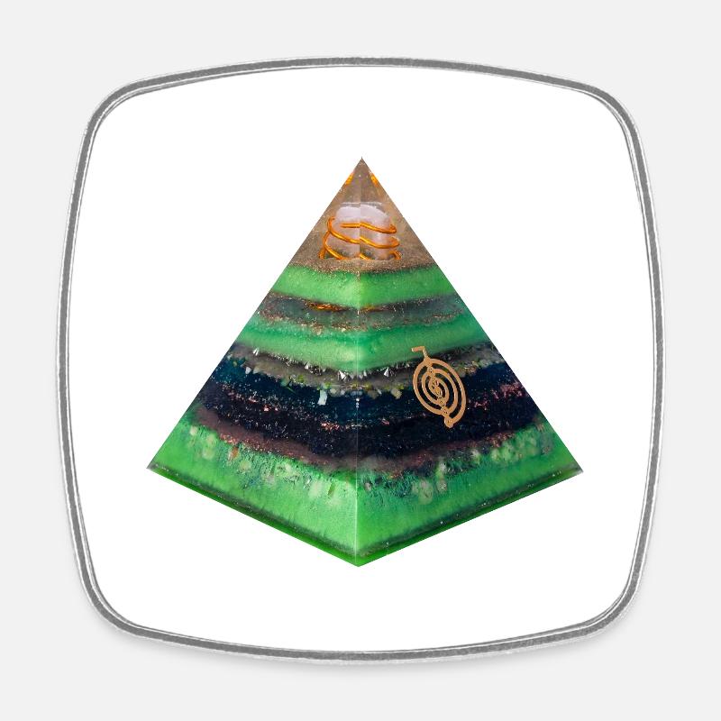 Cho Ku Rei Pyramid - Square fridge magnet - white