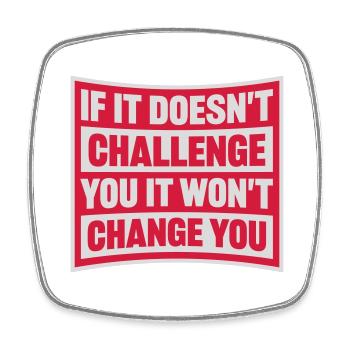 Workout Fitness Motivation Quote - Square fridge magnet - white - Front