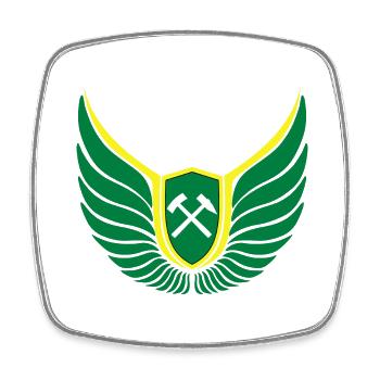 Erzgebirge meine Haamit - Viereckiger Kühlschrankmagnet - Weiß - Vorne