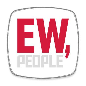ew people lustiges Zitat - Viereckiger Kühlschrankmagnet - Weiß - Vorne