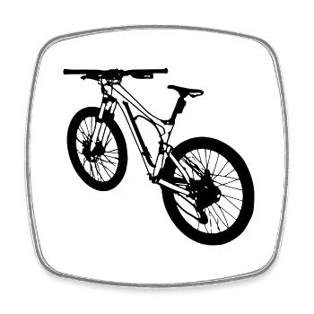Bike Mountain Bike Illustration Vector Gift - Square fridge magnet - white - Front