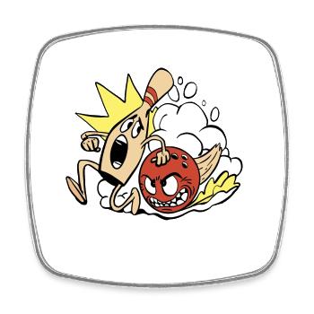 Bowling Bowling Bowling Ball Kegel Gift Bowler - Square fridge magnet - white - Front