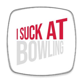 Je suis nul au bowling - Magnet carré - blanc - Devant