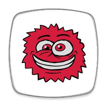 Monster Crazy Comic Face - Square fridge magnet - white - Front