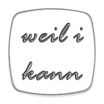 Weil ich kann - Viereckiger Kühlschrankmagnet - Weiß - Vorne