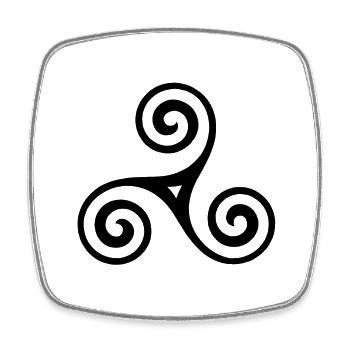 Celtic symbol - Square fridge magnet - white - Front